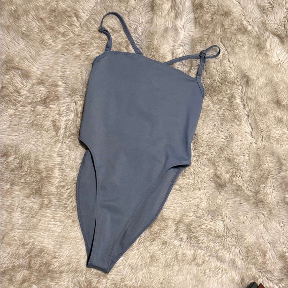 ALO Yoga Slate Blue One-Piece Swimsuit
